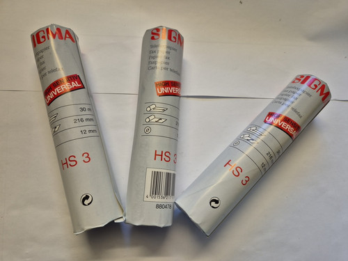 Rollen sigma faxpapier hs3 - faxpapier,
